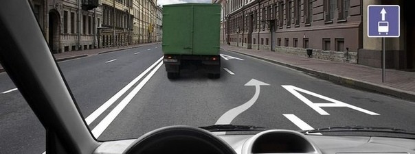Разрешается ли Вам на легковом автомобиле перестроиться вправо, чтобы продолжить движение в прямом направлении?
